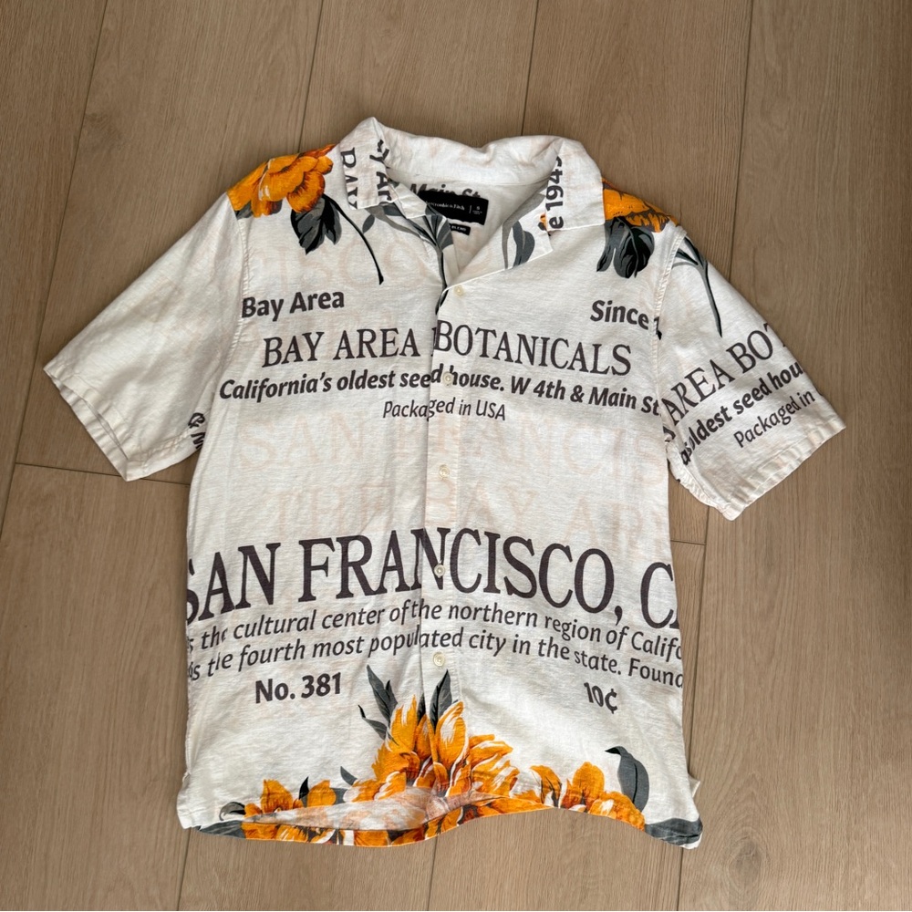 Abercrombie Linen blend Shirt Mens small